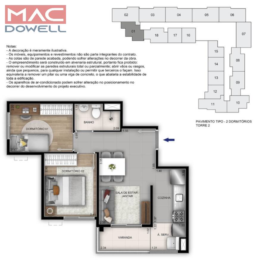 Apartamento à venda com 2 quartos, 53m² - Foto 36