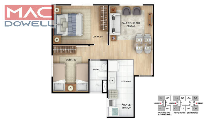 Apartamento à venda com 2 quartos, 40m² - Foto 15