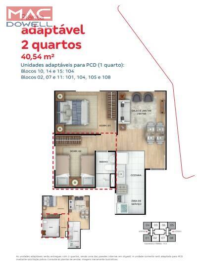 Apartamento à venda com 2 quartos, 40m² - Foto 16