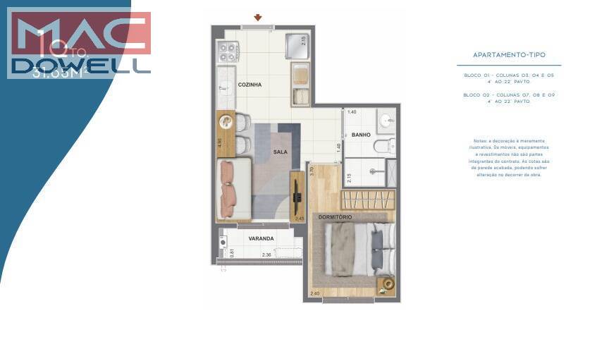 Apartamento à venda com 2 quartos, 51m² - Foto 20