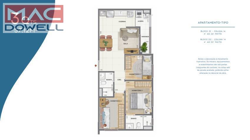 Apartamento à venda com 2 quartos, 51m² - Foto 24