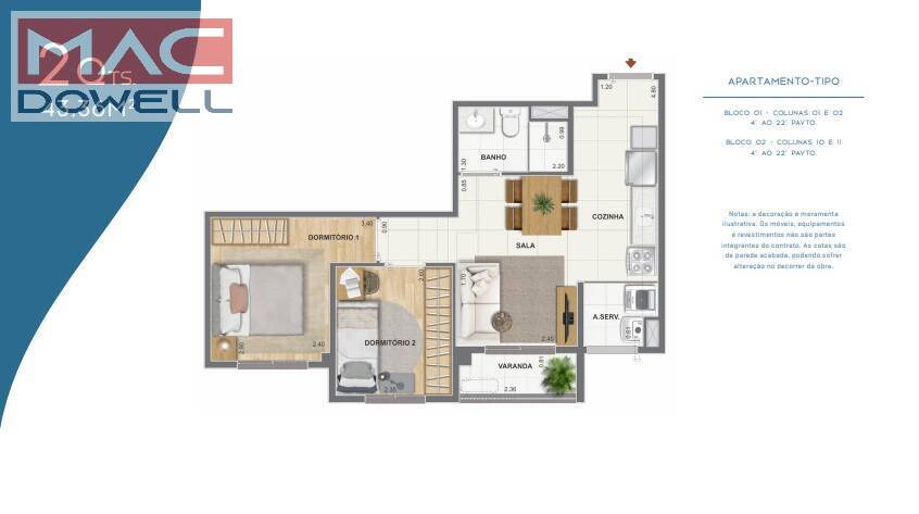 Apartamento à venda com 2 quartos, 51m² - Foto 25