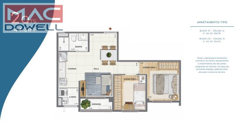 Apartamento à venda com 2 quartos, 51m² - Foto 27