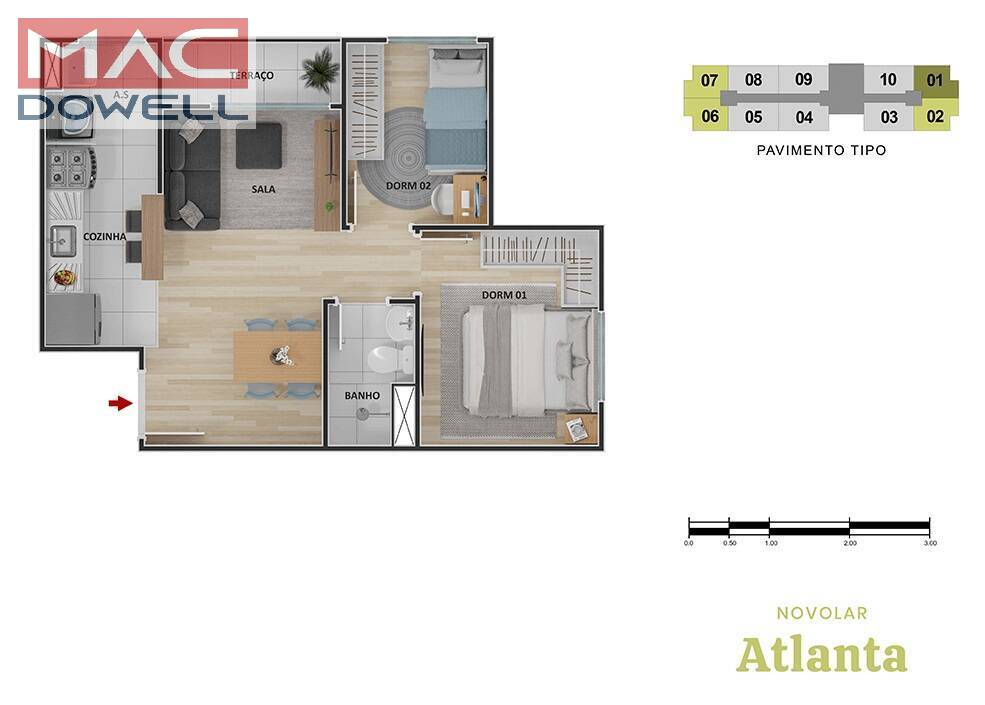 Apartamento à venda com 2 quartos, 41m² - Foto 23