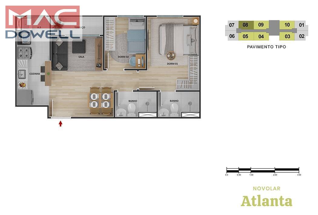 Apartamento à venda com 2 quartos, 41m² - Foto 22